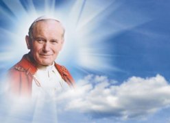 Jan Paweł II nasz papież w górach i chmurach.